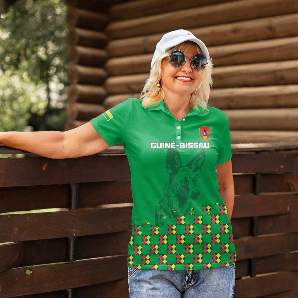 Custom Guinea Bissau Football Women Polo Shirt Go Djurtus - Green Ver - Wonder Print Shop