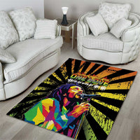 Reggae Legend Bob Area Rug Grunge Style - Wonder Print Shop