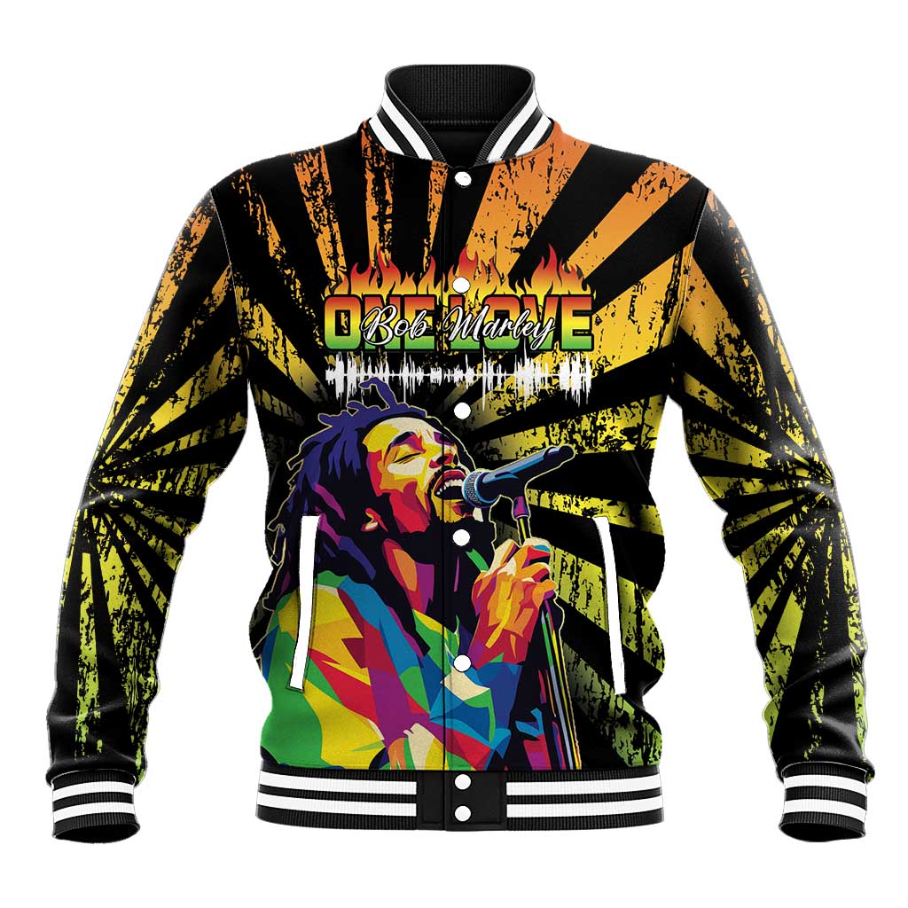 Reggae Legend Bob Baseball Jacket Grunge Style - Wonder Print Shop