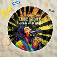 Reggae Legend Bob Beach Blanket Grunge Style - Wonder Print Shop