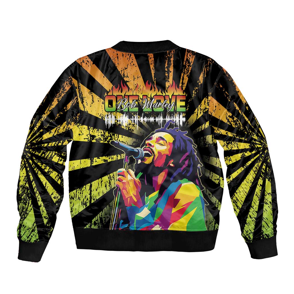 Reggae Legend Bob Bomber Jacket Grunge Style - Wonder Print Shop