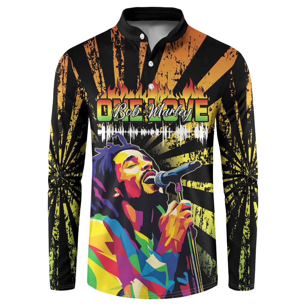 Reggae Legend Bob Button Sweatshirt Grunge Style - Wonder Print Shop