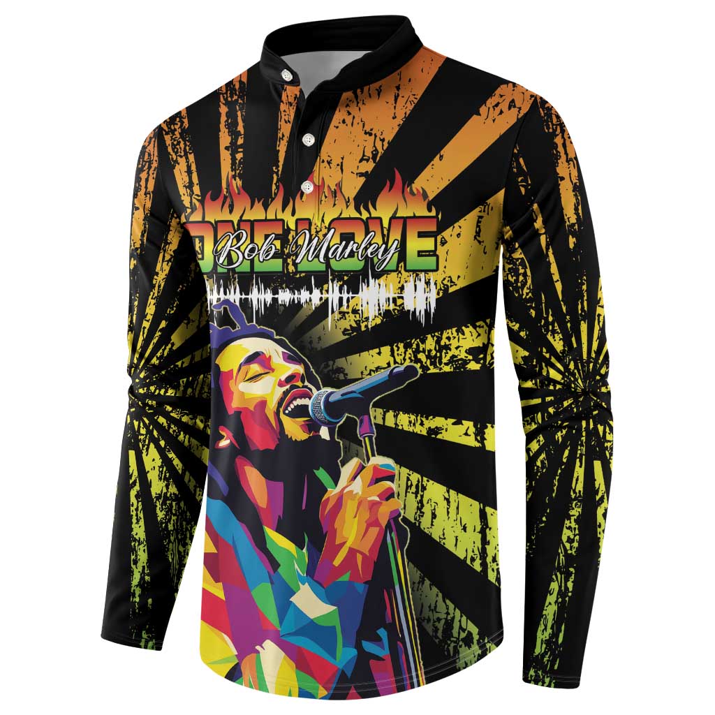 Reggae Legend Bob Button Sweatshirt Grunge Style - Wonder Print Shop