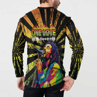Reggae Legend Bob Button Sweatshirt Grunge Style - Wonder Print Shop