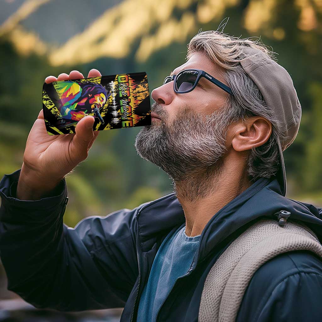 Reggae Legend Bob 4 in 1 Can Cooler Tumbler Grunge Style - Wonder Print Shop