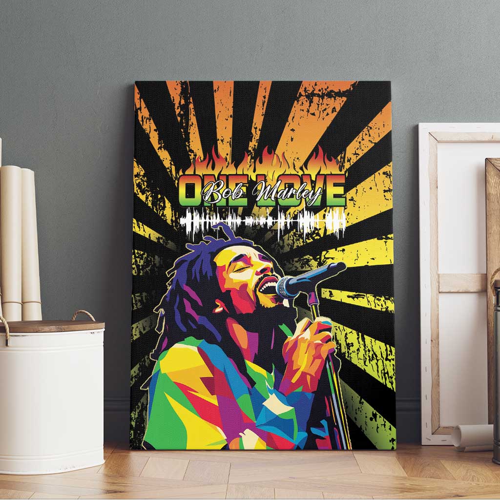Reggae Legend Bob Canvas Wall Art Grunge Style - Wonder Print Shop