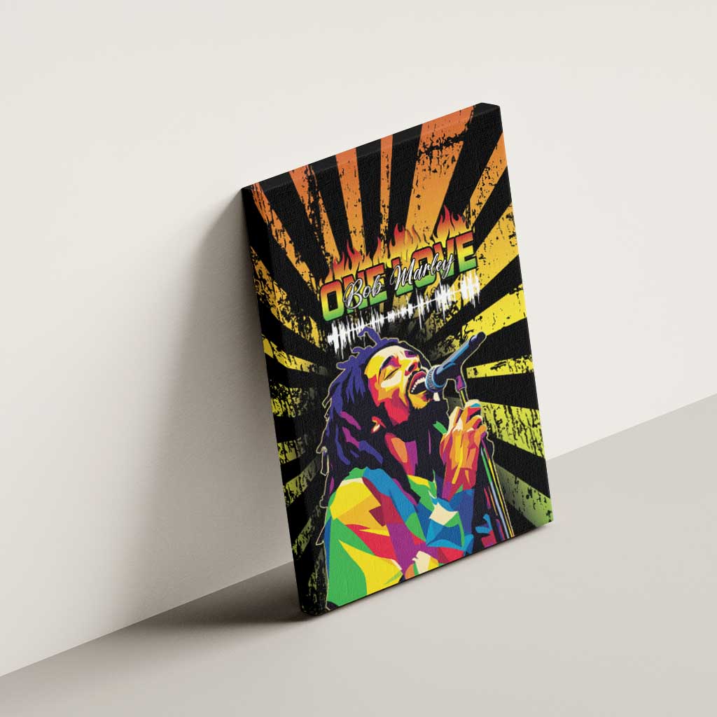 Reggae Legend Bob Canvas Wall Art Grunge Style - Wonder Print Shop