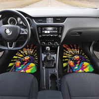 Reggae Legend Bob Car Mats Grunge Style - Wonder Print Shop