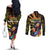 Reggae Legend Bob Couples Matching Off The Shoulder Long Sleeve Dress and Long Sleeve Button Shirt Grunge Style