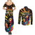 Reggae Legend Bob Couples Matching Summer Maxi Dress and Long Sleeve Button Shirt Grunge Style - Wonder Print Shop