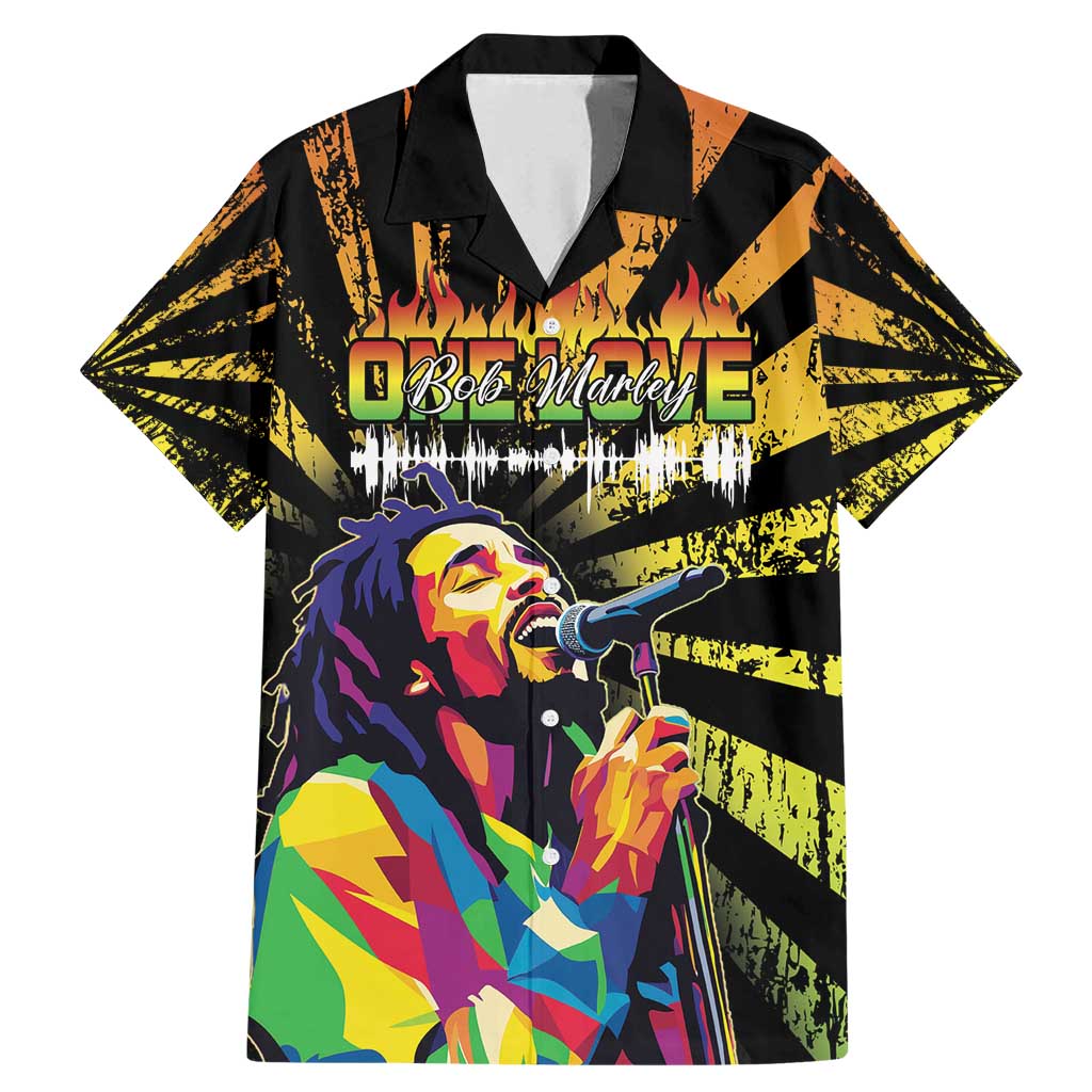 Reggae Legend Bob Family Matching Mermaid Dress and Hawaiian Shirt Grunge Style - Wonder Print Shop