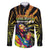 Reggae Legend Bob Family Matching Off The Shoulder Long Sleeve Dress and Hawaiian Shirt Grunge Style - Wonder Print Shop