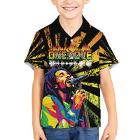 Reggae Legend Bob Family Matching Off Shoulder Maxi Dress and Hawaiian Shirt Grunge Style - Wonder Print Shop