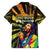 Reggae Legend Bob Family Matching Off Shoulder Short Dress and Hawaiian Shirt Grunge Style - Wonder Print Shop