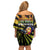 Reggae Legend Bob Family Matching Off Shoulder Short Dress and Hawaiian Shirt Grunge Style - Wonder Print Shop
