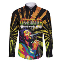 Reggae Legend Bob Family Matching Puletasi and Hawaiian Shirt Grunge Style - Wonder Print Shop