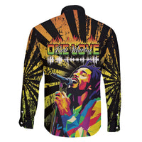 Reggae Legend Bob Family Matching Short Sleeve Bodycon Dress and Hawaiian Shirt Grunge Style - Wonder Print Shop