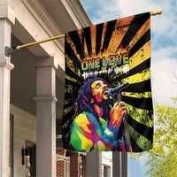 Reggae Legend Bob Garden Flag Grunge Style - Wonder Print Shop