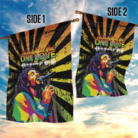 Reggae Legend Bob Garden Flag Grunge Style - Wonder Print Shop