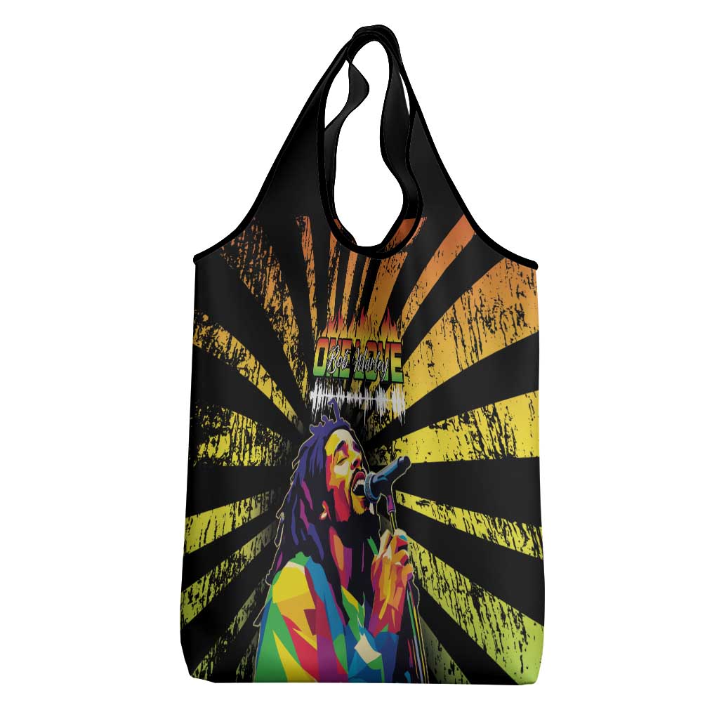 Reggae Legend Bob Grocery Bag Grunge Style