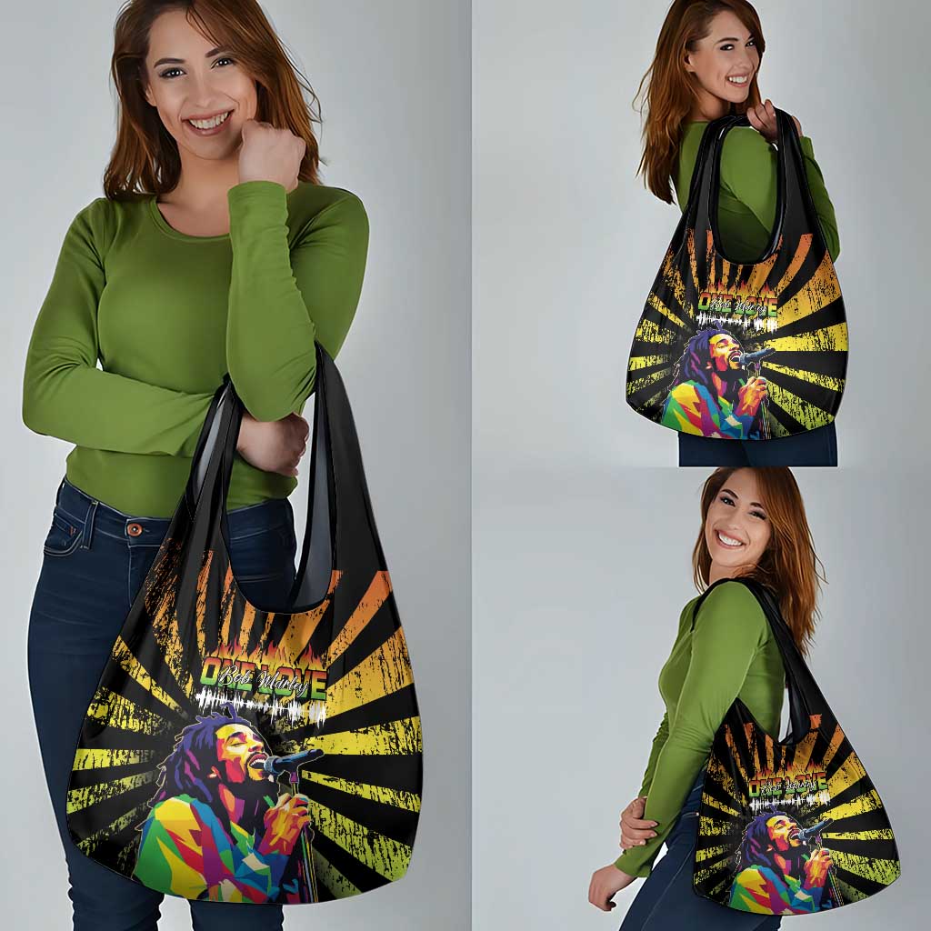 Reggae Legend Bob Grocery Bag Grunge Style