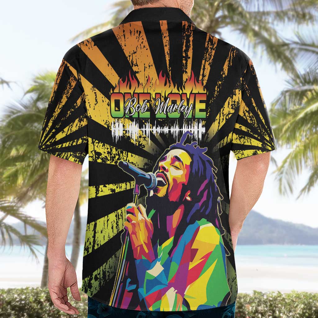 Reggae Legend Bob Hawaiian Shirt Grunge Style - Wonder Print Shop