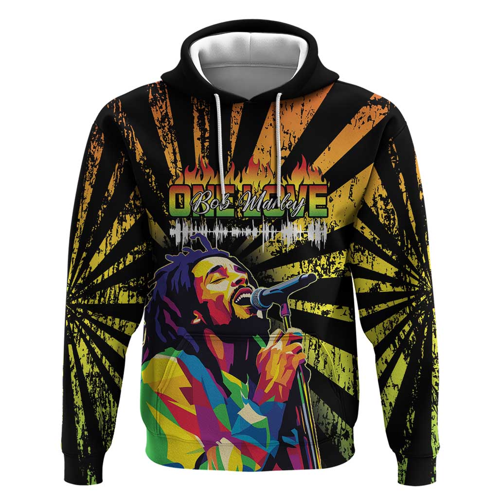 Reggae Legend Bob Hoodie Grunge Style - Wonder Print Shop