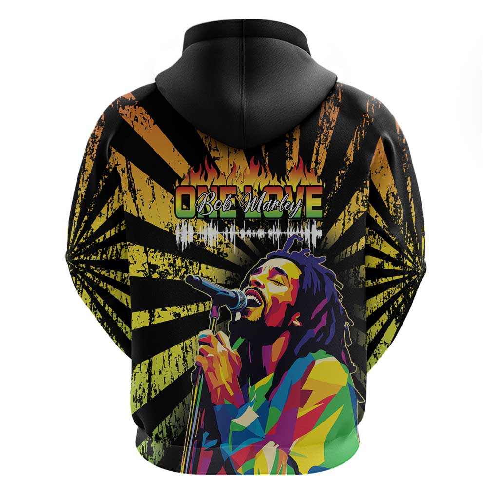 Reggae Legend Bob Hoodie Grunge Style - Wonder Print Shop