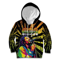 Reggae Legend Bob Kid Hoodie Grunge Style - Wonder Print Shop