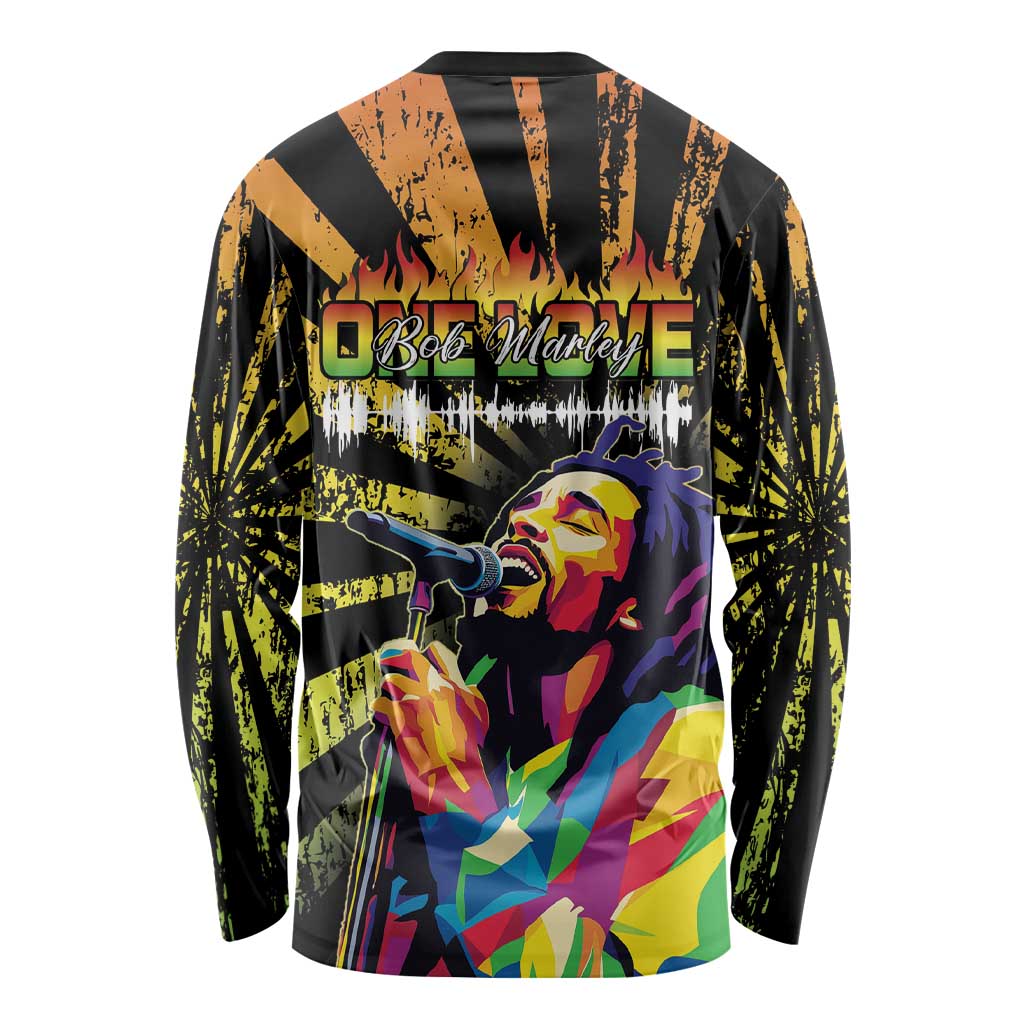 Reggae Legend Bob Long Sleeve Shirt Grunge Style - Wonder Print Shop