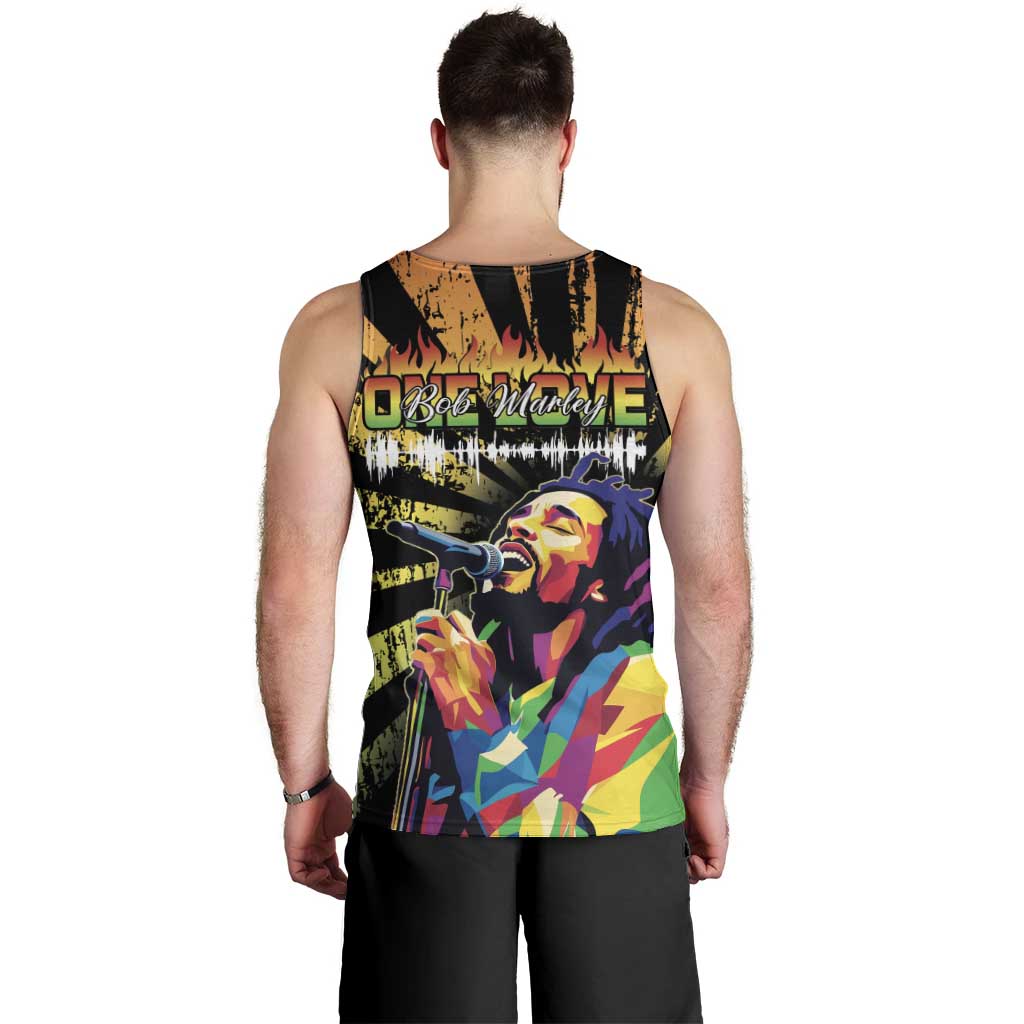 Reggae Legend Bob Men Tank Top Grunge Style - Wonder Print Shop