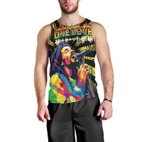 Reggae Legend Bob Men Tank Top Grunge Style - Wonder Print Shop