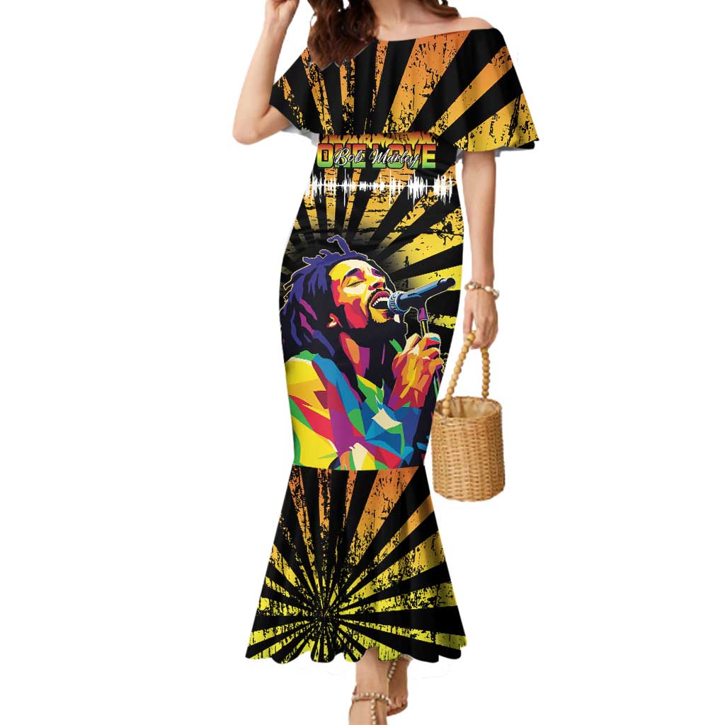 Reggae Legend Bob Mermaid Dress Grunge Style - Wonder Print Shop