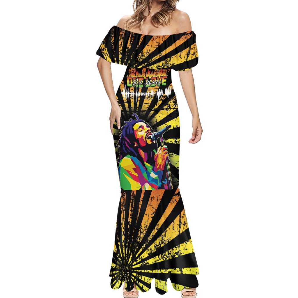 Reggae Legend Bob Mermaid Dress Grunge Style - Wonder Print Shop