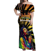 Reggae Legend Bob Off Shoulder Maxi Dress Grunge Style - Wonder Print Shop