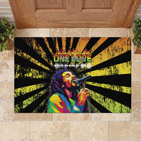 Reggae Legend Bob Rubber Doormat Grunge Style - Wonder Print Shop