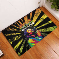 Reggae Legend Bob Rubber Doormat Grunge Style - Wonder Print Shop