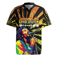 Reggae Legend Bob Rugby Jersey Grunge Style - Wonder Print Shop