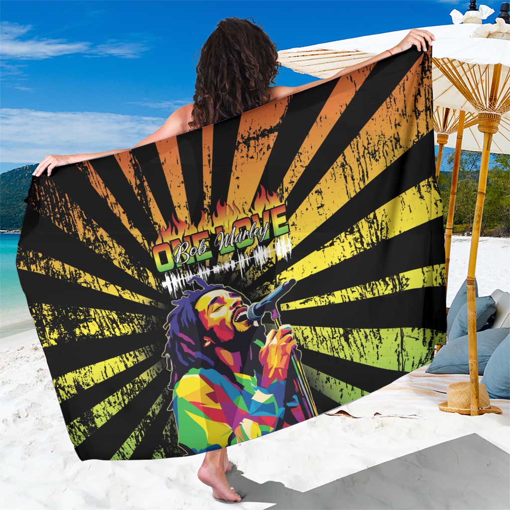 Reggae Legend Bob Sarong Grunge Style - Wonder Print Shop