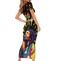 Reggae Legend Bob Short Sleeve Bodycon Dress Grunge Style - Wonder Print Shop