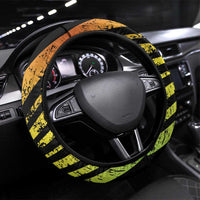 Reggae Legend Bob Steering Wheel Cover Grunge Style - Wonder Print Shop