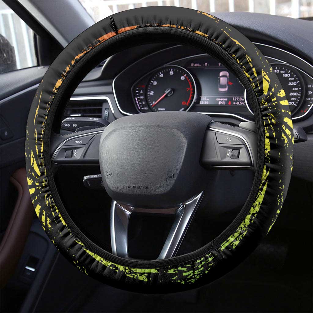 Reggae Legend Bob Steering Wheel Cover Grunge Style - Wonder Print Shop