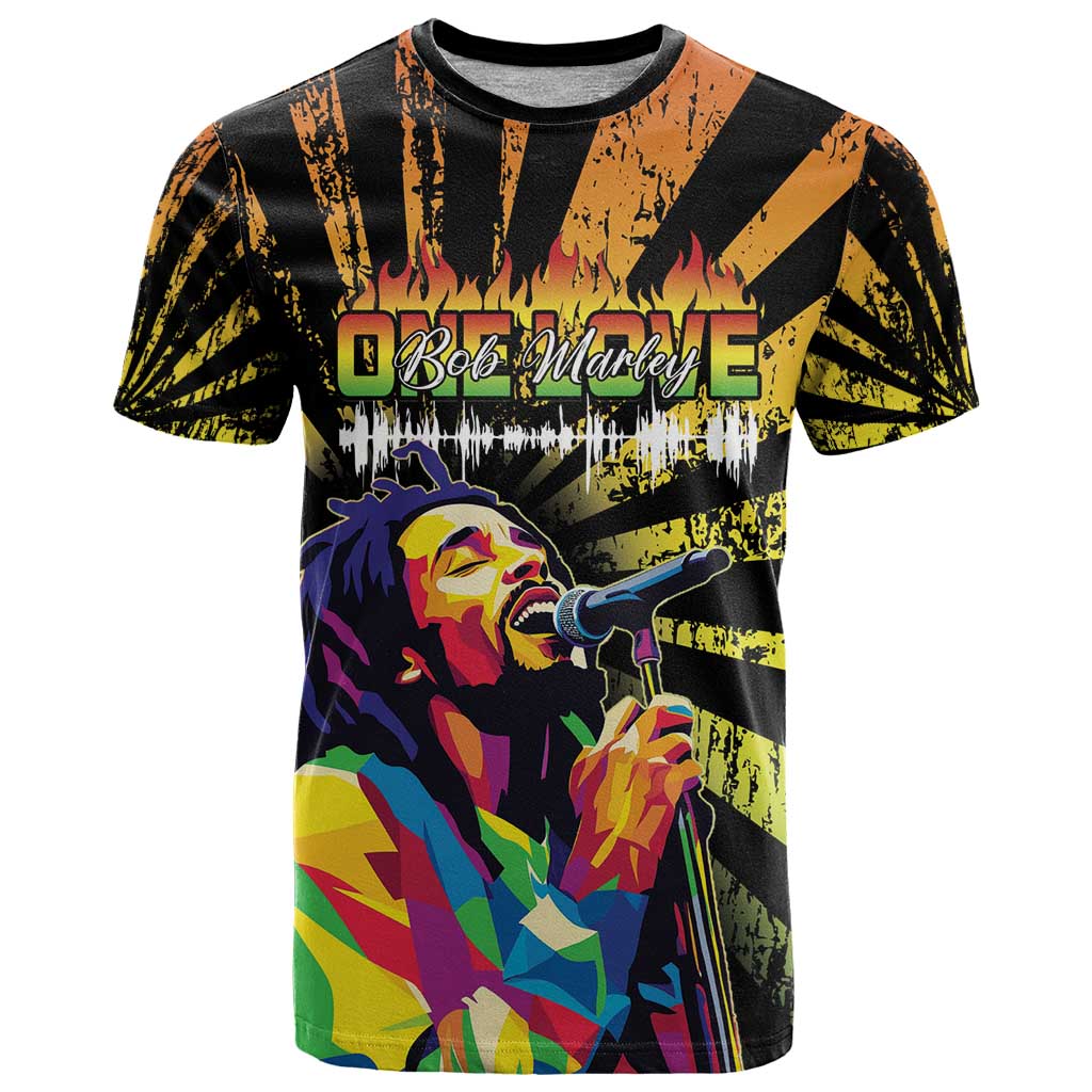 Reggae Legend Bob T Shirt Grunge Style - Wonder Print Shop