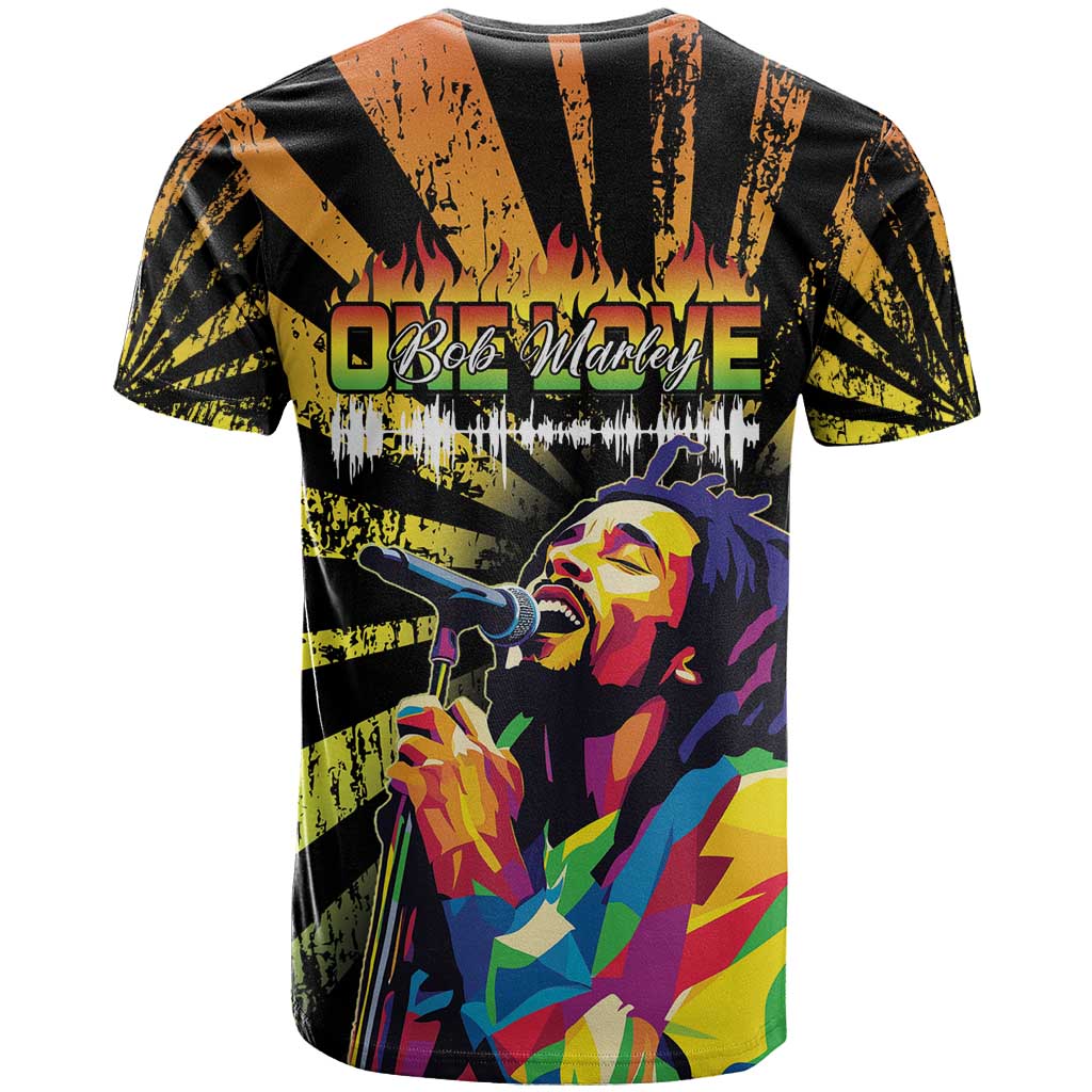 Reggae Legend Bob T Shirt Grunge Style - Wonder Print Shop