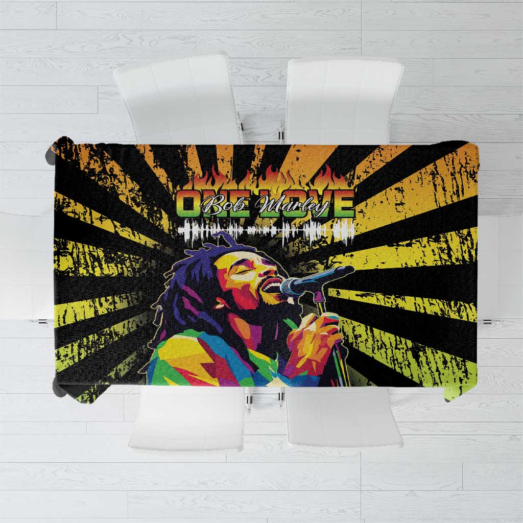 Reggae Legend Bob Tablecloth Grunge Style - Wonder Print Shop