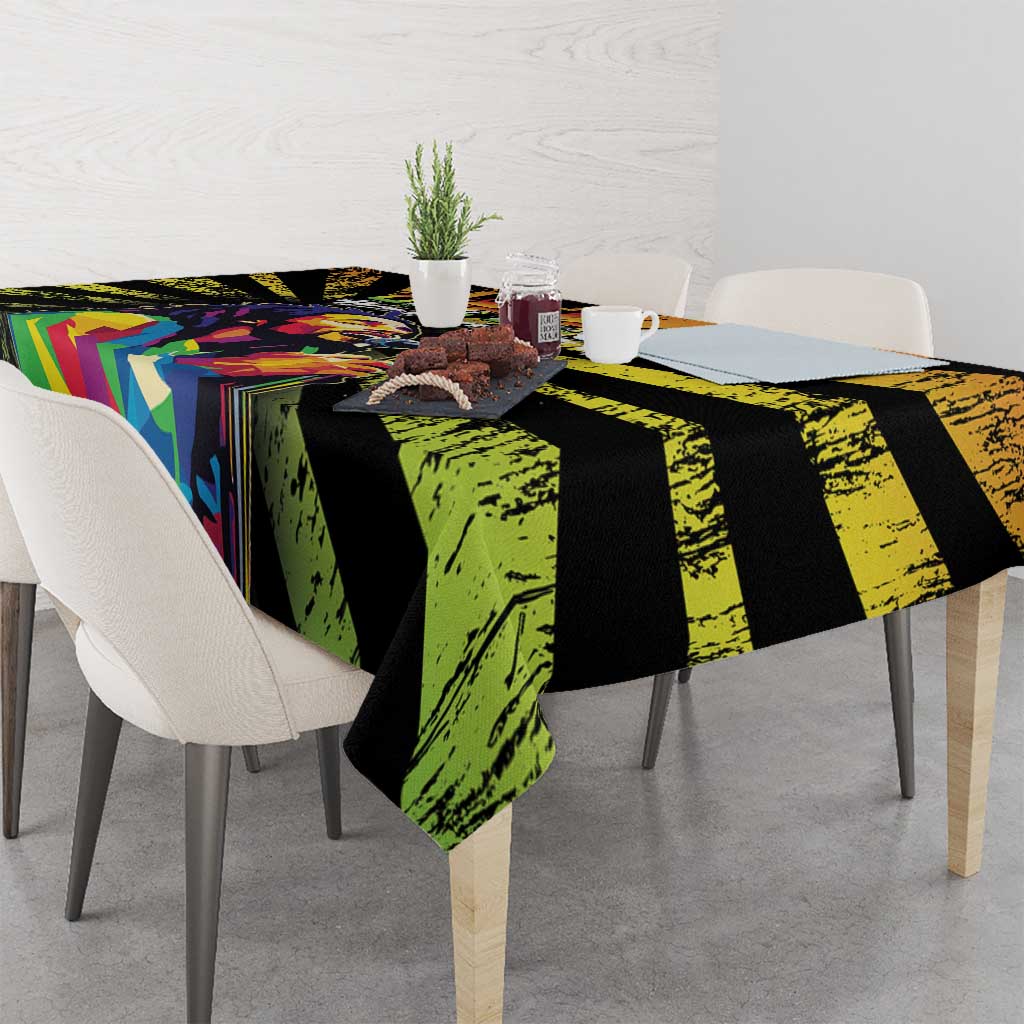 Reggae Legend Bob Tablecloth Grunge Style - Wonder Print Shop