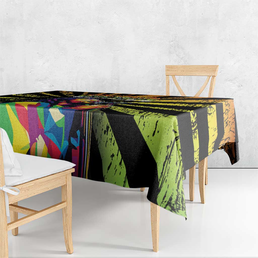 Reggae Legend Bob Tablecloth Grunge Style - Wonder Print Shop