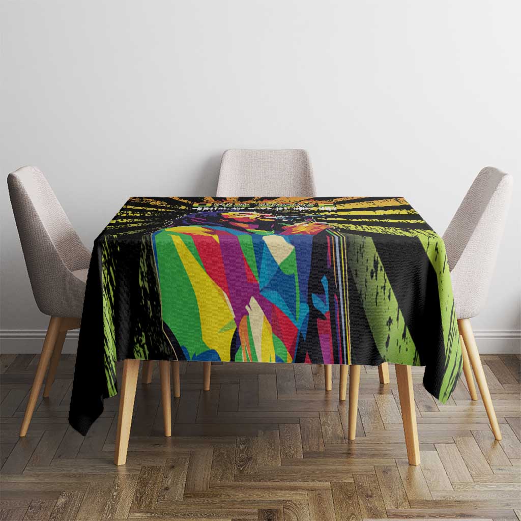 Reggae Legend Bob Tablecloth Grunge Style - Wonder Print Shop