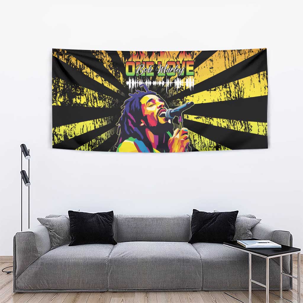 Reggae Legend Bob Tapestry Grunge Style - Wonder Print Shop