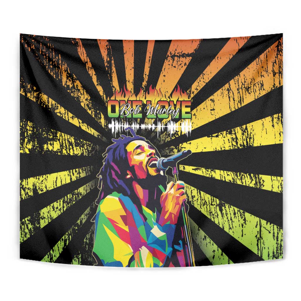 Reggae Legend Bob Tapestry Grunge Style - Wonder Print Shop